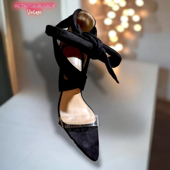 Public Desire Jordy High Block Heel Wrap Tie Heels, 7 - Picture 7 of 12